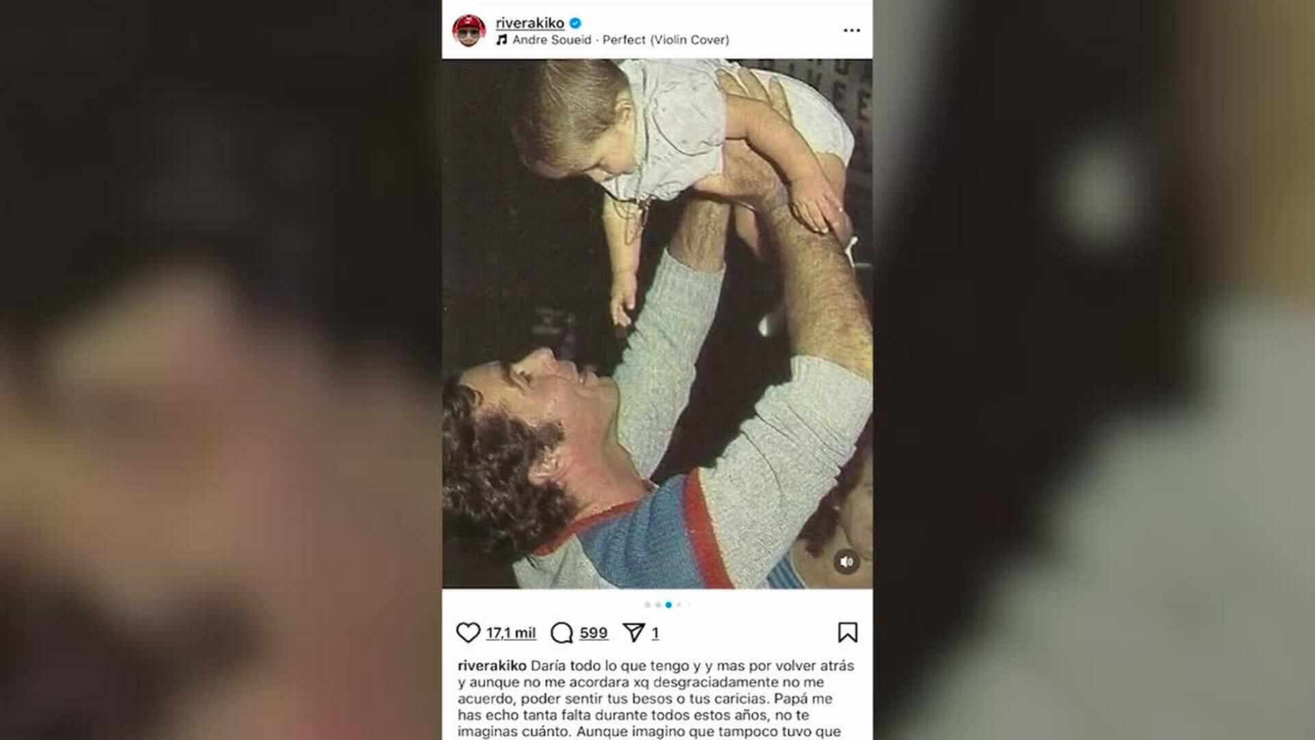 Kiko Rivera manda "un beso al cielo" y una pulla en el 40 aniversario de la muerte de su padre