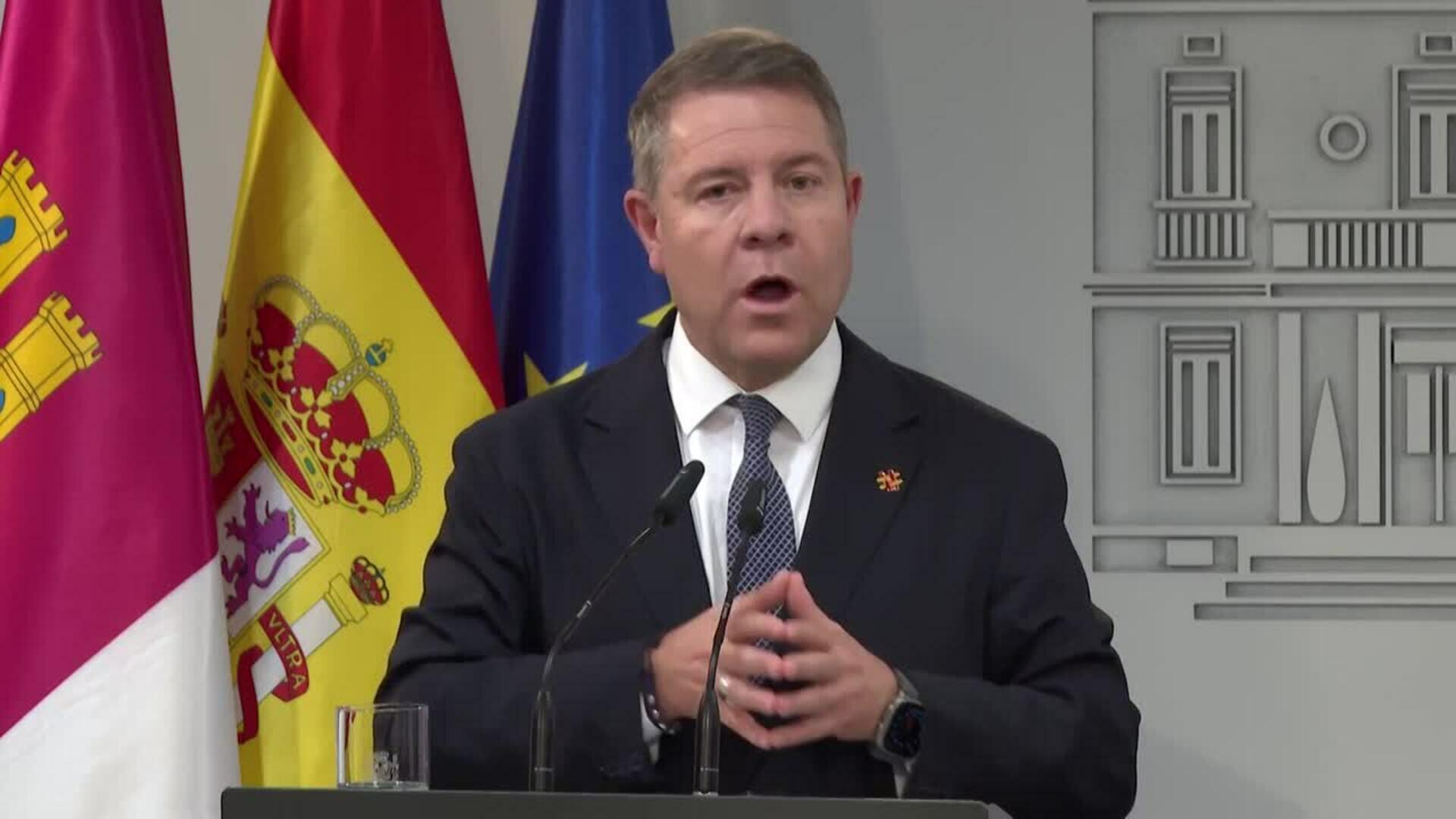 Page traslada a Sánchez su oposición al concierto catalán y confía en que no llegue al Congreso