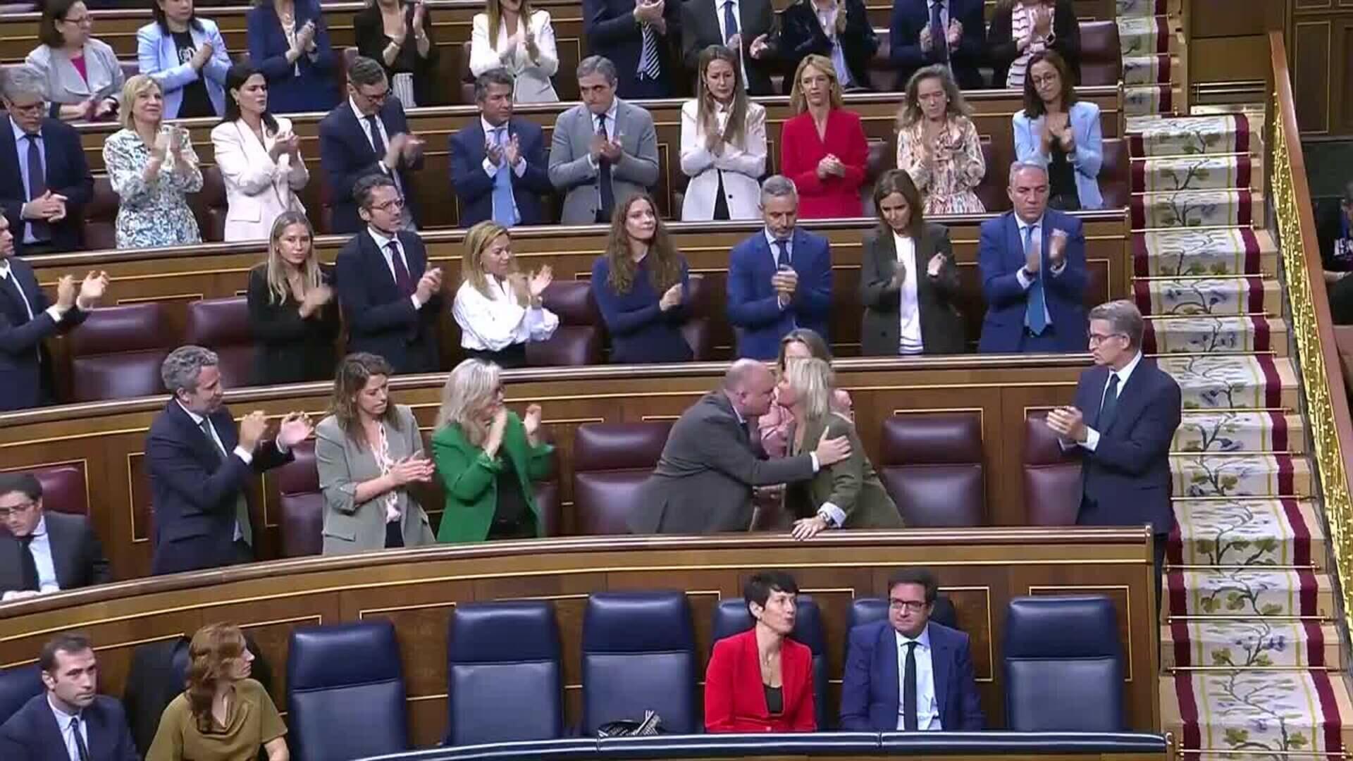 María del Mar Blanco, recibida entre aplausos en el Congreso