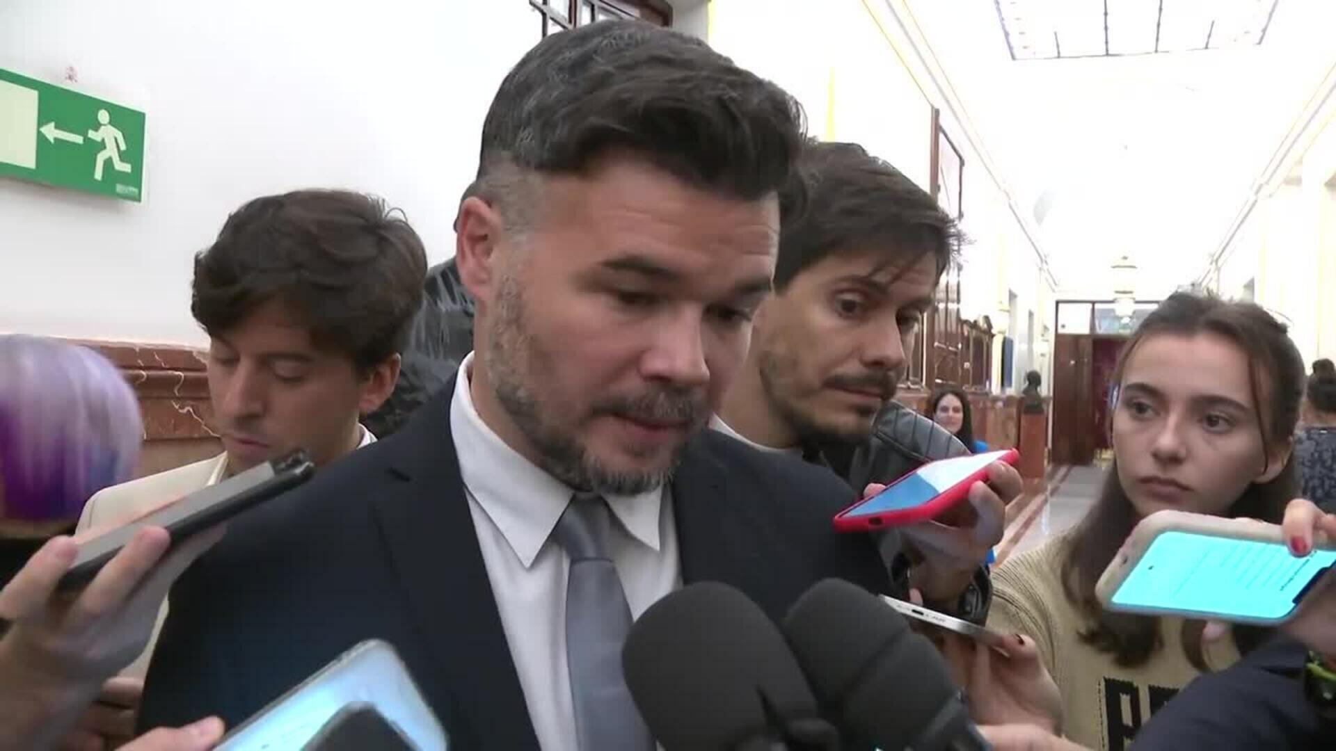 Rufián sobre la presencia de Mari Mar Blanco: "Una utilización soez del PP"