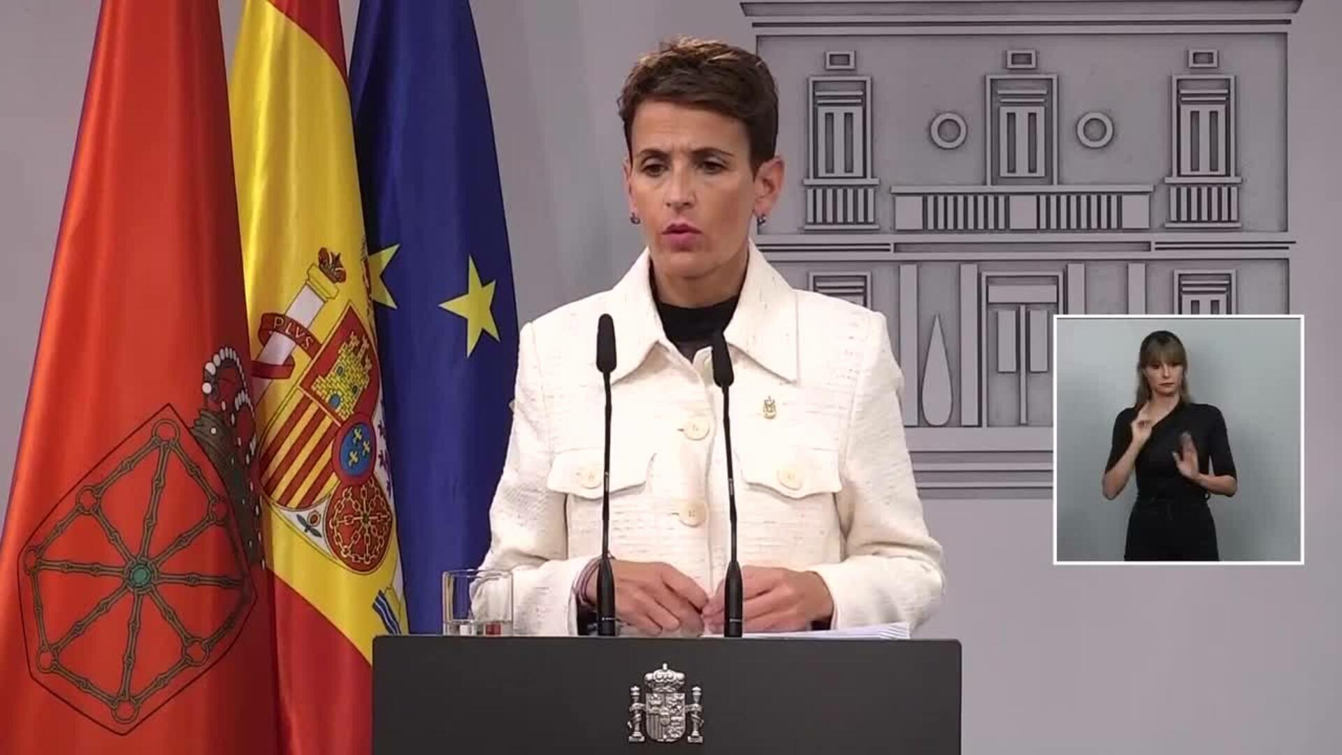 Chivite critica el uso "torticero" del PP sobre debate de tráfico y pide que apoye autogobierno