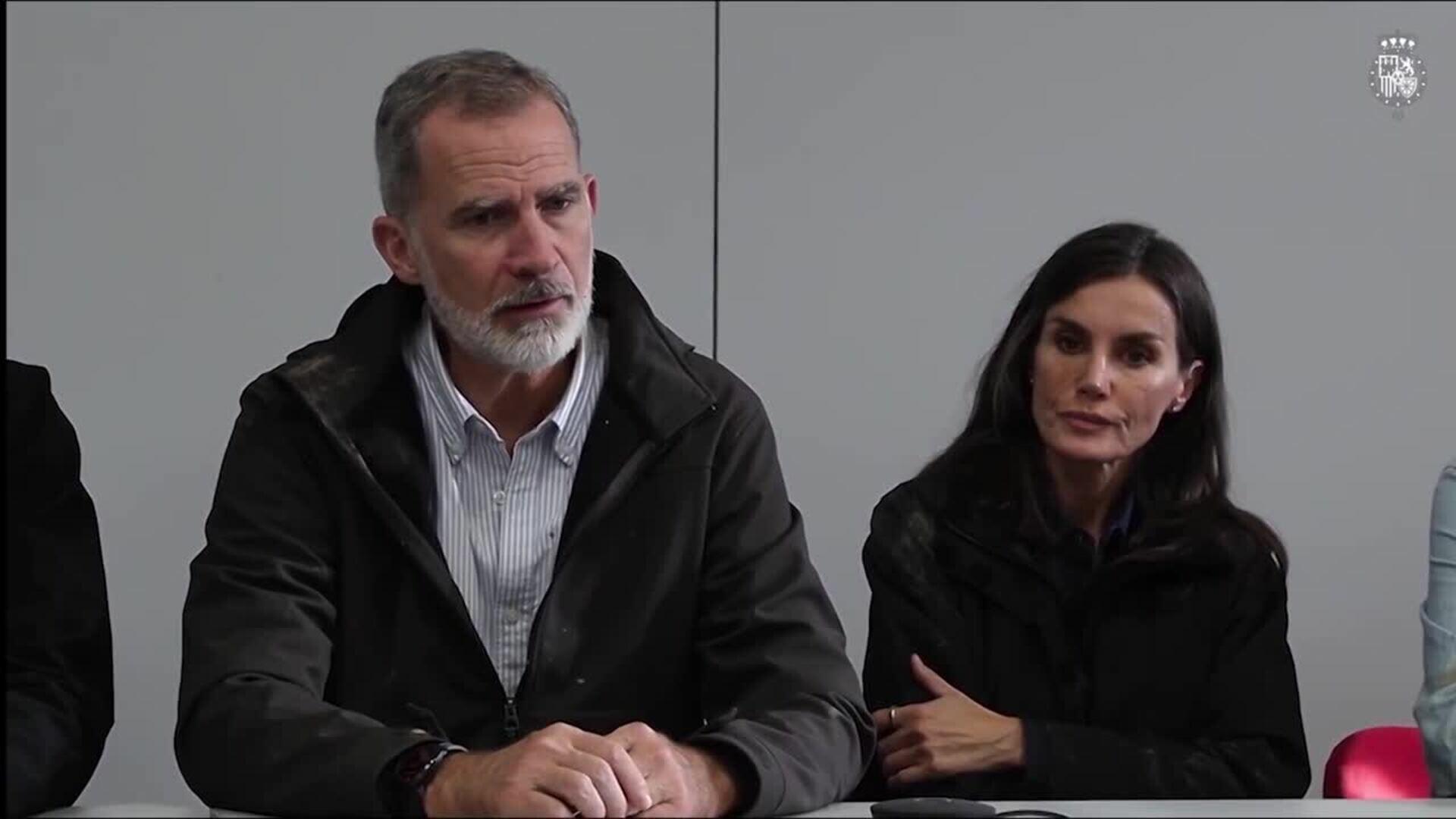 El Rey dice que hay que entender el "enfado" y la "frustración" de los afectados por la DANA