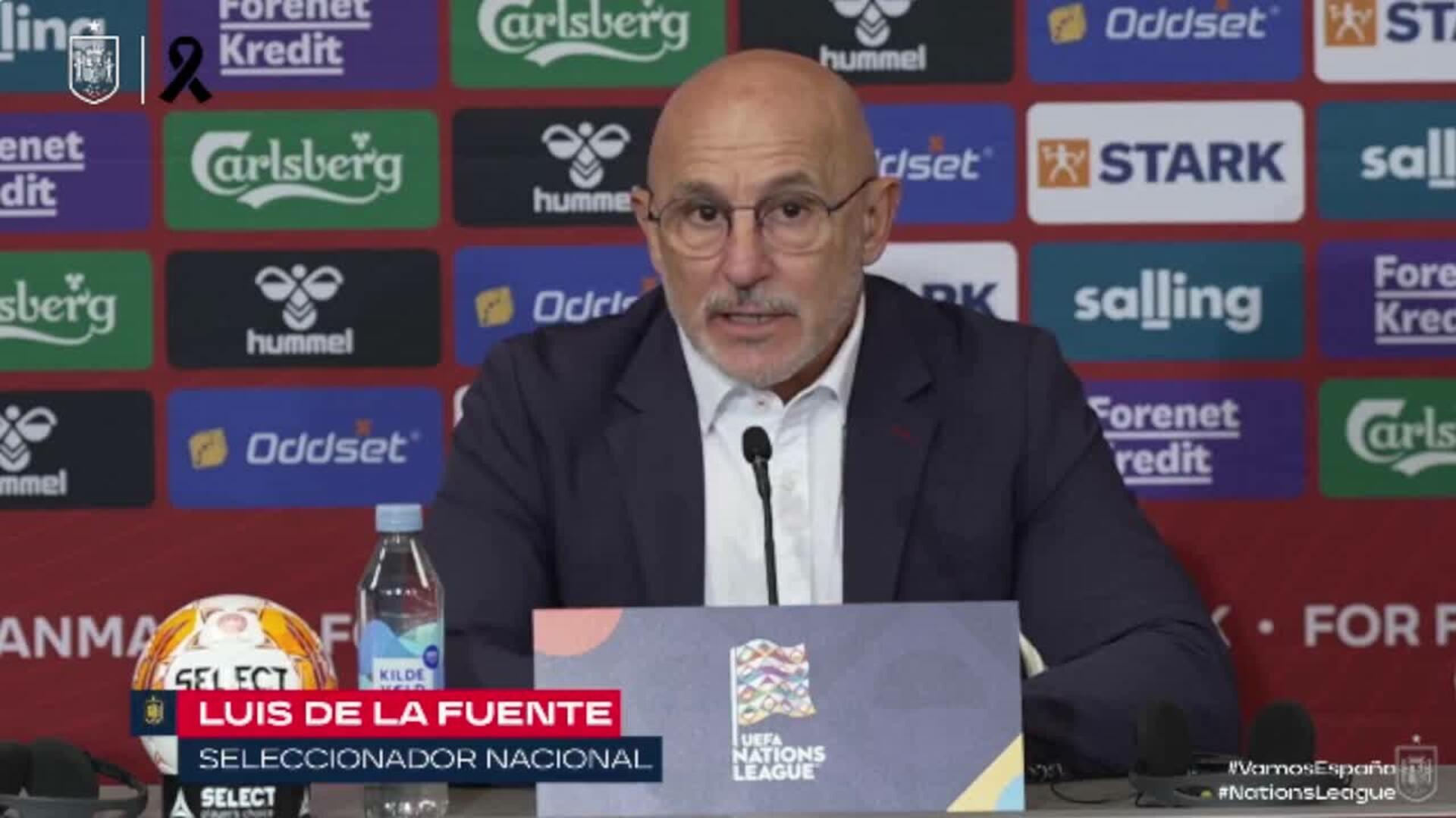 De la Fuente dedica la victoria de la selección española a los damnificados por la DANA