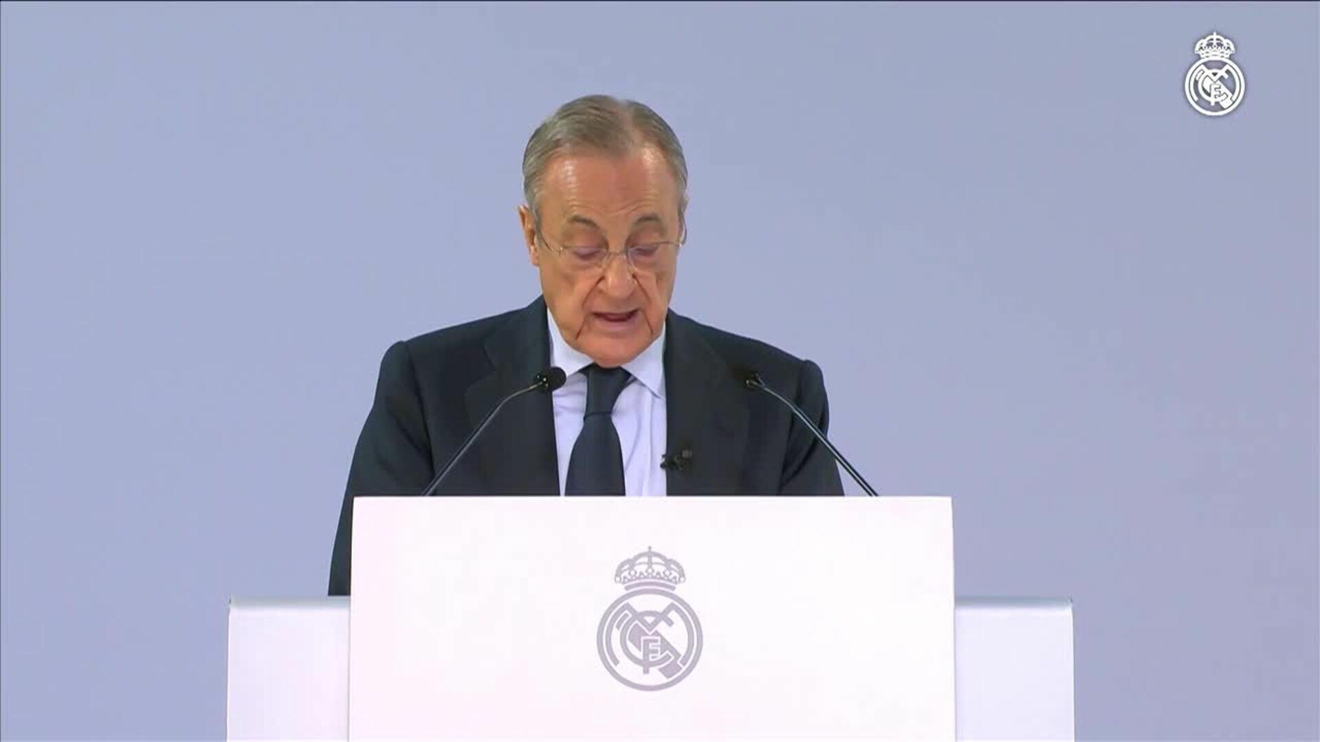 Florentino Pérez: "El sistema no funciona, ha llegado la hora de actuar"
