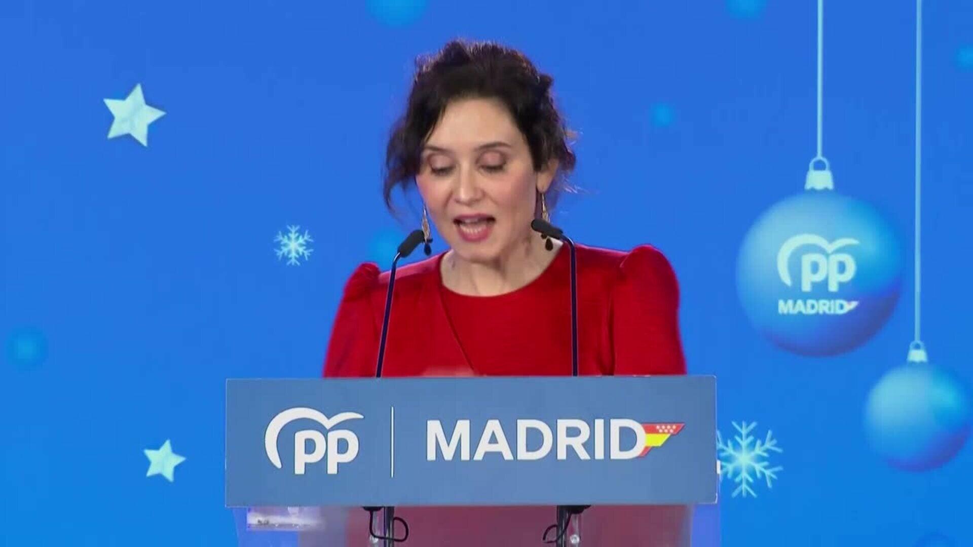 Ayuso cree que los problemas del Gobierno no los tapa "ni Franco"
