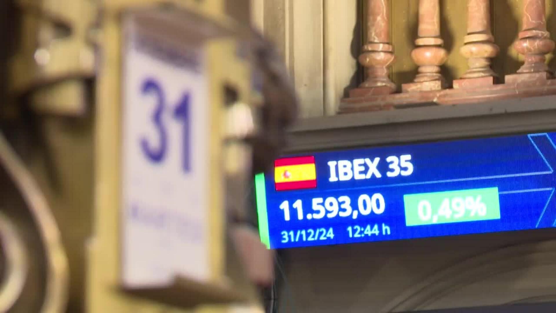 El Ibex 35 cierra 2024 con un alza de casi un 15% y enlaza dos años de subidas