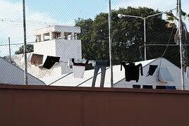 Tendederos improvisados ante la saturación en el Canarias 50