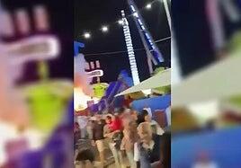 Susto por un incendio en la feria de cochitos de Arguineguín