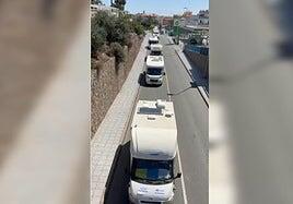 Las autocaravanas mudan su protesta al sur de Gran Canaria