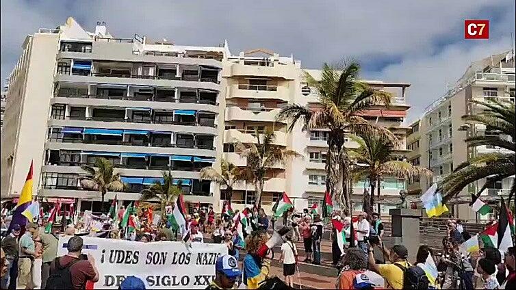 Manifestación contra la guerra, en defensa de la paz y del pueblo palestino