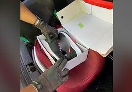 Dos detenidos en Tuineje tras ser sorprendidos con medio kilo de hachís oculto en una silla infantil