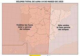 Luna roja en España: dónde se verá y horarios del eclipse total del 14 de marzo