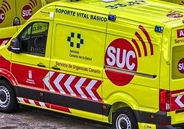 Dos heridos tras la colisión de dos turismos en la TF-373, en El Tanque