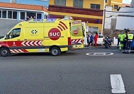 Herido un motorista al sufrir un accidente en la capital grancanaria