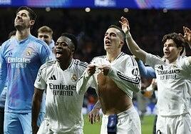 La UEFA investiga a Mbappé, Vinicius, Rüdiger y Ceballos por la celebración en el Metropolitano