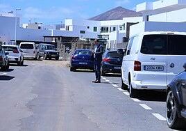 Saneamiento en la calle Fernando Díaz Cutillas en Tías