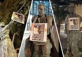 Esculturas de Las Palmas de Gran Canaria convocan a la concentración por la vivienda