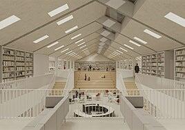 El proyecto de la nueva biblioteca de Ingenio, inspirada en las naves de tomates