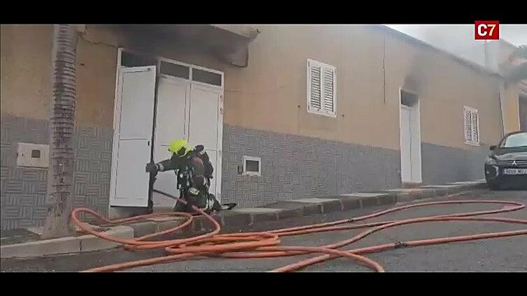Incendio en una peluquería en Ingenio
