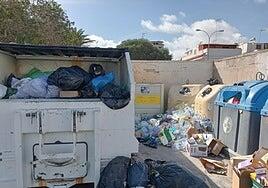 Contenedores desbordados en el sur a la espera de refuerzos