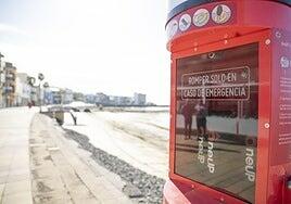 Tótem de emergencia para evitar ahogados en las playas de Gran Canaria