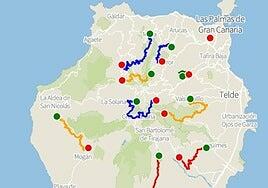 Mapa del Rally Islas Canarias 2025: todos los tramos y horarios