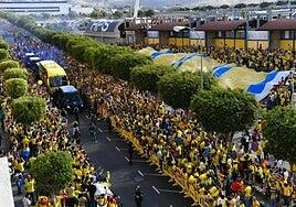 La UD Las Palmas recibirá el calor de la afición bajando en guagua por Fondos de Segura