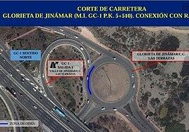 El Cabildo inicia este martes la reparación de las fisuras en la rotonda de Jinámar junto al Centro Comercial Las Terrazas