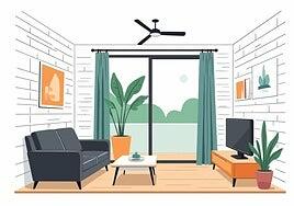 Cortinas ligeras, paños mojados en la ventana y ficus para refrescar la casa sin tirar de aire acondicionado