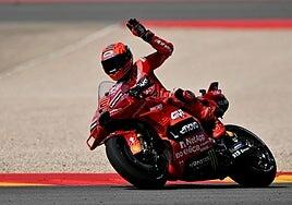 Marc Márquez exprime su Ducati para lograr la pole en Aragón