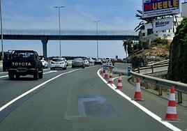 La GC-1 hacia el sur gana un cuarto carril de El Cortijo al acceso a La Estrella