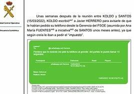 La UCO apunta a la supuesta financiación ilegal del PSOE: «Te van a pedir el impuesto»
