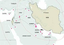 El Pentágono tiene 20 bases y 40.000 soldados desplegados en Oriente Medio