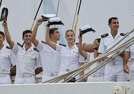 La princesa Leonor llega a Marín y finaliza su crucero de instrucción a bordo de Elcano