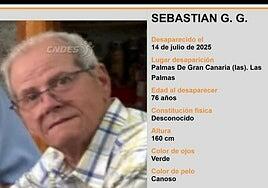 Activan alerta de búsqueda por Sebastián, desaparecido en Las Palmas de Gran Canaria