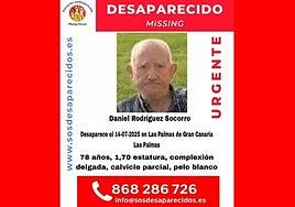 Desactivan la alerta de búsqueda por Daniel Rodríguez Socorro, desaparecido desde el 14 de julio en Gran Canaria
