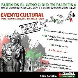 La Plaza de La Feria acogerá una jornada cultural en apoyo al pueblo palestino