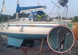 Rescatan a dos personas en la costa de Deba tras el ataque de un grupo de orcas a su velero