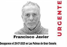 Buscan a Francisco Javier, desaparecido en Las Palmas de Gran Canaria