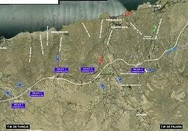 El trazado definitivo de la autovía El Cuchillete–Matas Blancas contempla un túnel de 500 metros