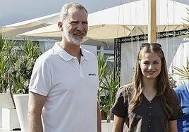 La princesa Leonor acompaña a Felipe VI en la última regata de la Copa del Rey