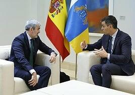 Migración y financiación serán temas centrales de la reunión de Clavijo con Sánchez en Lanzarote