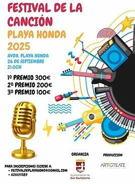 El festival de la canción de Playa Honda dará tres premios monetarios