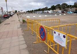 Canchas para el torneo de bola Abuelos Conejeros