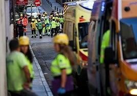 La caída «a plomo» del forjado de un edificio en obras en Madrid provoca cuatro muertos