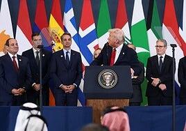 Trump a Sánchez: «¿Estáis trabajando en lo del PIB? Ya llegaremos a eso. Pero fantástico trabajo el que estáis haciendo»