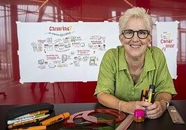 De la crisis laboral al arte en directo: el recorrido creativo de Verity Harrison