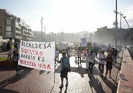 Manifestación en Las Palmas de Gran Canaria: el malestar contra la gestión municipal toma Las Canteras