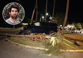 Cayetano Rivera Ordoñez estrella su furgoneta contra una palmera