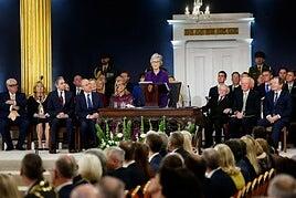 Connolly se estrena como presidenta de Irlanda con un discurso crítico con el rearme de Europa